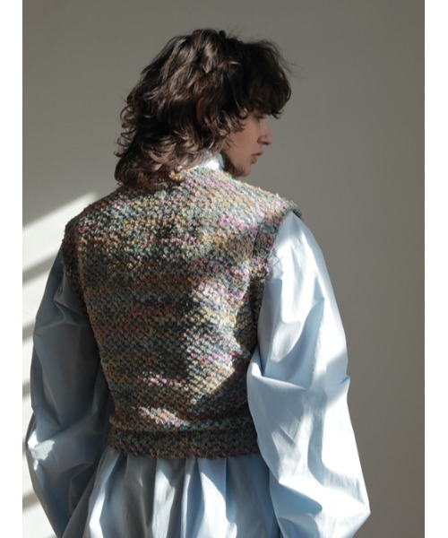 AMAIL（アマイル）の「Putuputu vest（ベスト・レディース・ブルー/イエロー・FREE）」の5枚目の写真