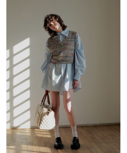 AMAIL（アマイル）の「Putuputu vest（ベスト・レディース・ブルー/イエロー・FREE）」の6枚目の写真