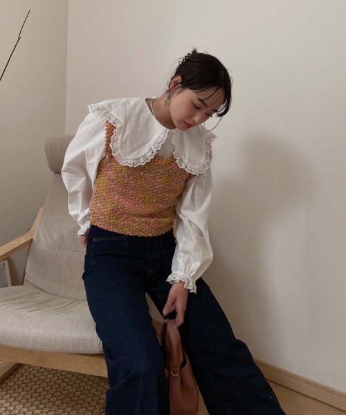 AMAIL（アマイル）の「Putuputu vest（ベスト・レディース・ブルー/イエロー・FREE）」の12枚目の写真