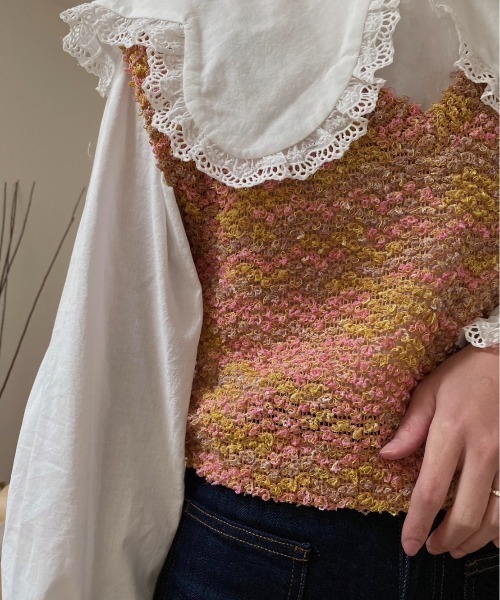 AMAIL（アマイル）の「Putuputu vest（ベスト・レディース・ブルー/イエロー・FREE）」の13枚目の写真