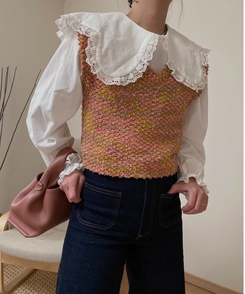 AMAIL（アマイル）の「Putuputu vest（ベスト・レディース・ブルー/イエロー・FREE）」の15枚目の写真