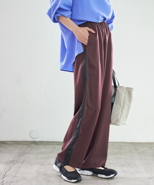 LEPSIM（レプシィム）の「ツヤサテンラインイージーパンツ　179315（その他パンツ・レディース・ブラウン系/グリーン系その他・FREE）」の6枚目の写真