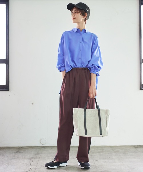 LEPSIM（レプシィム）の「ツヤサテンラインイージーパンツ　179315（その他パンツ・レディース・ブラウン系/グリーン系その他・FREE）」の8枚目の写真