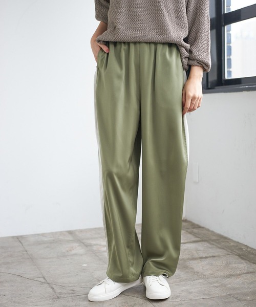 LEPSIM（レプシィム）の「ツヤサテンラインイージーパンツ　179315（その他パンツ・レディース・ブラウン系/グリーン系その他・FREE）」の10枚目の写真