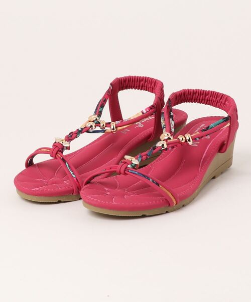 チャイハネ（チャイハネ）の「【チャイハネ】ギャビーサンダル（サンダル・レディース・キャメル/ピンク/ネイビー/グリーン・L/M）」の4枚目の写真