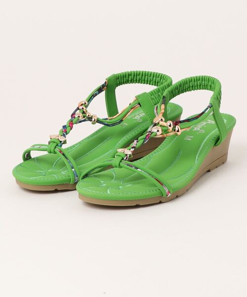 チャイハネ（チャイハネ）の「【チャイハネ】ギャビーサンダル（サンダル・レディース・キャメル/ピンク/ネイビー/グリーン・L/M）」の2枚目の写真