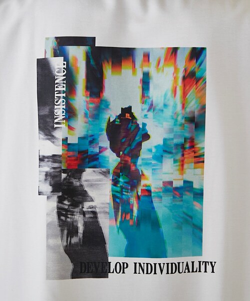 tk.TAKEO KIKUCHI（ティーケータケオキクチ）の「◆スライスグラフィックTシャツ（Tシャツ/カットソー・メンズ・ブラック/ホワイト・02/01/03）」の10枚目の写真