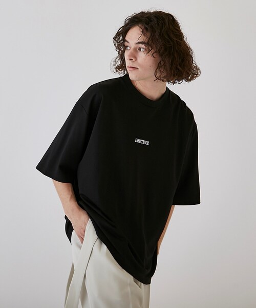 tk.TAKEO KIKUCHI（ティーケータケオキクチ）の「◆スライスグラフィックTシャツ（Tシャツ/カットソー・メンズ・ブラック/ホワイト・02/01/03）」の12枚目の写真