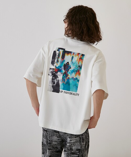 tk.TAKEO KIKUCHI（ティーケータケオキクチ）の「◆スライスグラフィックTシャツ（Tシャツ/カットソー・メンズ・ブラック/ホワイト・02/01/03）」の19枚目の写真