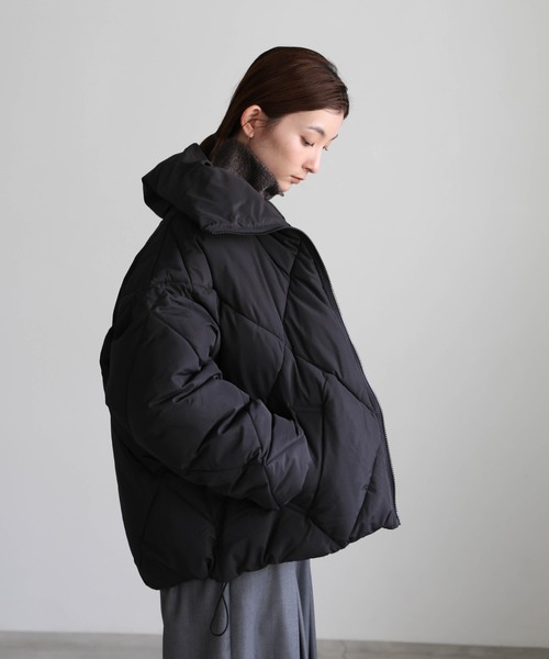 select MOCA(セレクトモカ)の「ハイネックダイヤキルトショートダウン(ダウンジャケット/コート・レディース・アイボリー/ブラック/カーキ・FREE)」の20枚目の写真