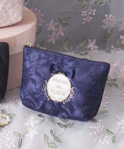 Maison de FLEUR（メゾンドフルール）の「レースリボンミニポーチ
