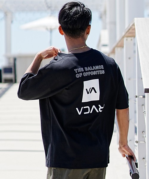 RVCA（ルーカ）の「【ムラサキスポーツ別注】RVCA/ルーカ バックプリントTシャツ クルーネックT/ルーズシルエット ワンポイント BD041-P23（Tシャツ/カットソー・メンズ・ホワイト/ブラック/グレイッシュベージュ・M/L/XL）」の19枚目の写真