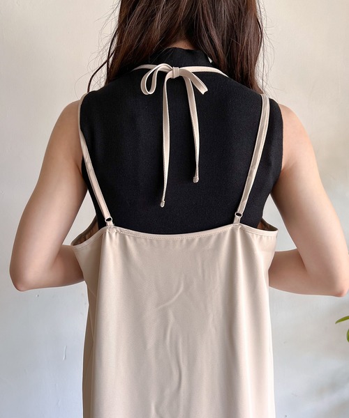 Mysa&Liina（ミーサリーナ）の「バックリボンマーメイドキャミワンピース（ワンピース・レディース・アイボリー/ブラック・M/L）」の7枚目の写真