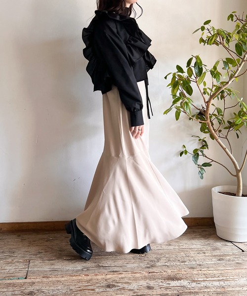 Mysa&Liina（ミーサリーナ）の「バックリボンマーメイドキャミワンピース（ワンピース・レディース・アイボリー/ブラック・M/L）」の16枚目の写真