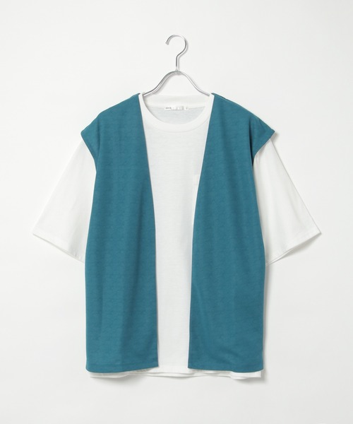 ikka(イッカ)の「【2点セット】ジョーゼットジレインナーセット(ベスト・メンズ・ブラック/グリーン・S/M/L/XL)」の14枚目の写真