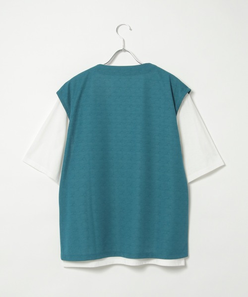 ikka(イッカ)の「【2点セット】ジョーゼットジレインナーセット(ベスト・メンズ・ブラック/グリーン・S/M/L/XL)」の5枚目の写真