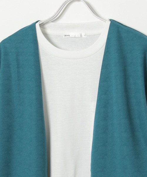 ikka(イッカ)の「【2点セット】ジョーゼットジレインナーセット(ベスト・メンズ・ブラック/グリーン・S/M/L/XL)」の8枚目の写真