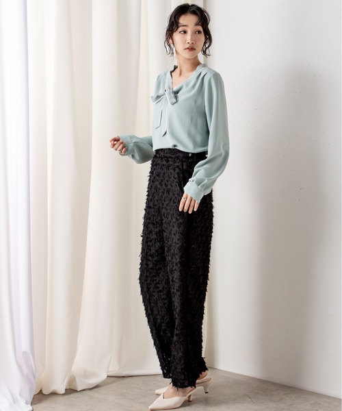 MILLION CARATS(ミリオンカラッツ)の「【STYLE4】シアージャカードストレートパンツ(その他パンツ・レディース・ブラック・FREE)」の7枚目の写真