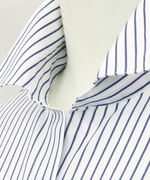 TOKYO SHIRTS（トウキョウシャツ）の「形態安定ノーアイロン スキッパー 七分袖ビジネスワイシャツ（ビジネスシャツ・レディース・ブルー・LL/S/M/L/XL）」の3枚目の写真