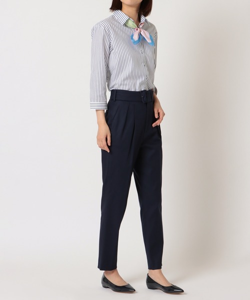 TOKYO SHIRTS（トウキョウシャツ）の「形態安定ノーアイロン スキッパー 七分袖ビジネスワイシャツ（ビジネスシャツ・レディース・ブルー・LL/S/M/L/XL）」の6枚目の写真