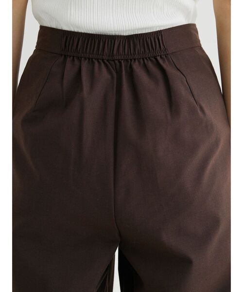 Green　Parks（グリーンパークス）の「麻混タックテーパードパンツ（その他パンツ・レディース・ダークパープル/ブラウン/ライトベージュ/ダークネイビー/ターコイズブルー/ライトグリーン・M/L）」の10枚目の写真