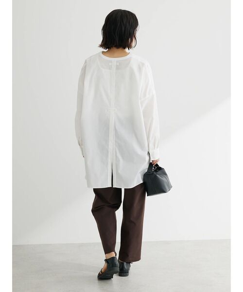 Green　Parks（グリーンパークス）の「麻混タックテーパードパンツ（その他パンツ・レディース・ダークパープル/ブラウン/ライトベージュ/ダークネイビー/ターコイズブルー/ライトグリーン・M/L）」の13枚目の写真