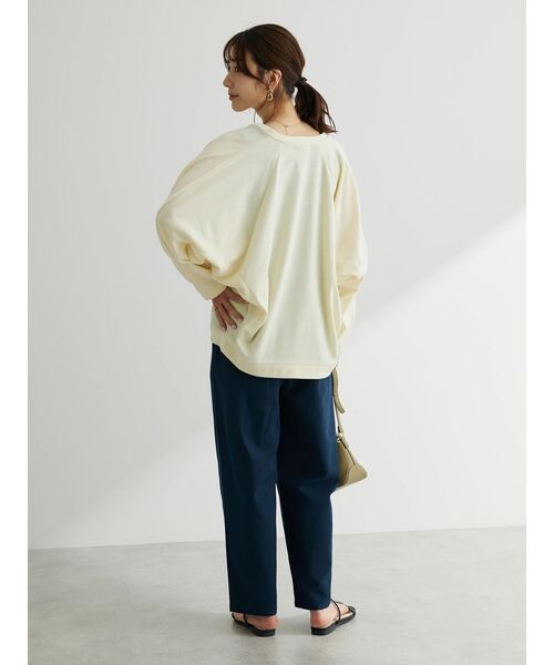 Green　Parks（グリーンパークス）の「麻混タックテーパードパンツ（その他パンツ・レディース・ダークパープル/ブラウン/ライトベージュ/ダークネイビー/ターコイズブルー/ライトグリーン・M/L）」の16枚目の写真