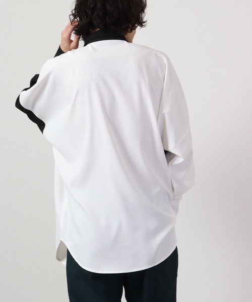 Wide long sleeve dress shirt with chain / チェーン付き ワイド長袖シャツ（シャツ/ブラウス）｜REGIEVO（レジエボ）