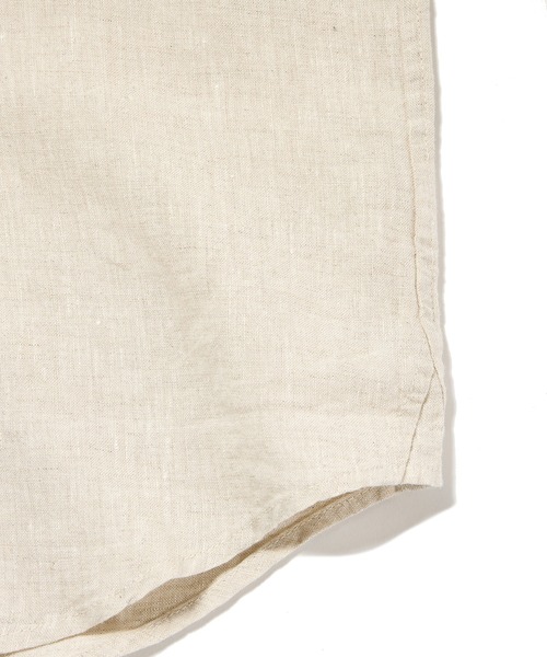 MEN'S BIGI（メンズビギ）の「デラベリネンシャンブレー七分袖シャツ（シャツ/ブラウス・メンズ・イエロー/チャコールグレー/ベージュ/ネイビー・01/02/03/04）」の7枚目の写真