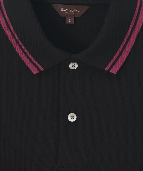 Paul Smith COLLECTION(ポールスミスコレクション)の「カラーラインカノコ ポロシャツ / 134306 J2318(ポロシャツ・メンズ・ネイビー/ブラック/バーガンディー/オフホワイト・X-LARGE/MEDIUM/LARGE)」の7枚目の写真