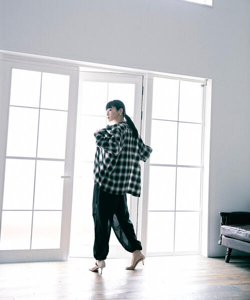 schott(ショット)の「【Women's】SchottxRUMBLE RED/ショット×ランブルレッド/CHIFFON SNOW PANTS/シフォン スノーパンツ(カーゴパンツ・レディース・ホワイト系2/ブラック・F)」の7枚目の写真