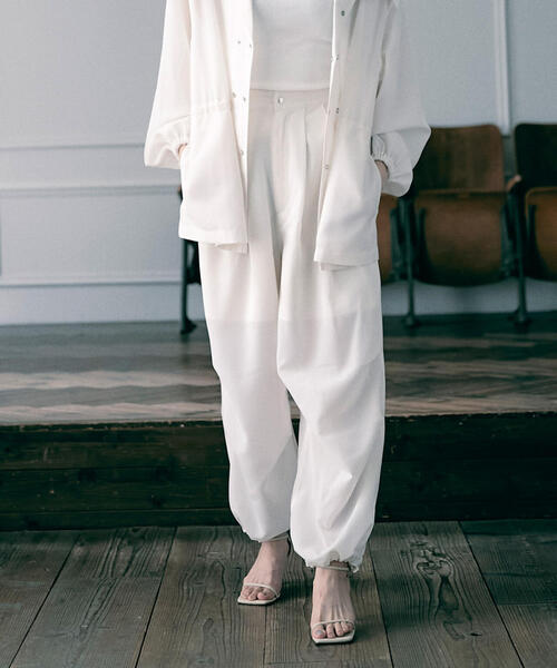 schott(ショット)の「【Women's】SchottxRUMBLE RED/ショット×ランブルレッド/CHIFFON SNOW PANTS/シフォン スノーパンツ(カーゴパンツ・レディース・ホワイト系2/ブラック・F)」の20枚目の写真