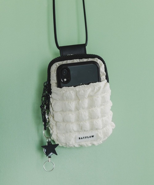 BAYFLOW（ベイフロー）の「[スマホ・カード収納可♪]ポップコーンミニショルダー（ショルダーバッグ・レディース・ブルー/ブラック/オフホワイト/ブルー系/イエロー/ネイビー系・FREE）」の20枚目の写真