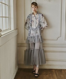 シースルーボリュームチュールデザインジレ