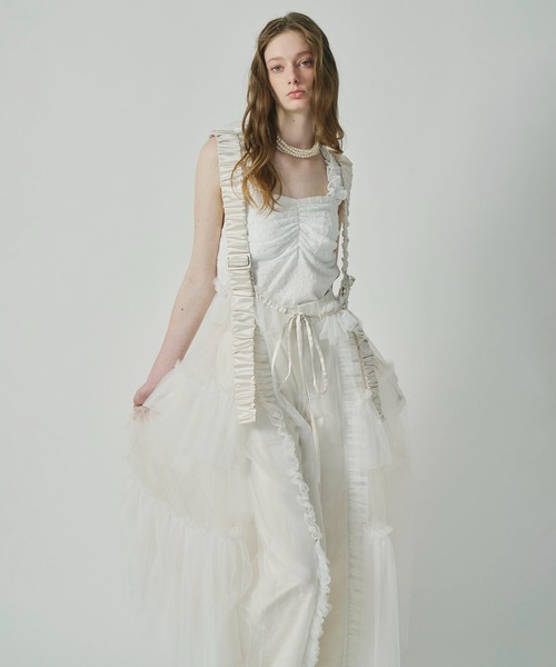 LA BELLE ETUDE シースルーボリュームチュールジレ 予約】【J1U by LA BELLE ETUDE】シースルーボリュームチュール