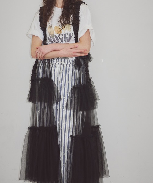 【新品タグ付未使用】 LA BELLE ETUDE　チュールボリュームジレ J1U by LA BELLE ETUDE ベスト ジレ シースルーボリュームチュール