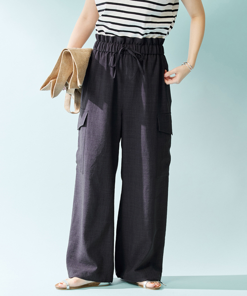 JOURNAL STANDARD(ジャーナルスタンダード)の「【&FUNCTION】リネンライクカーゴパンツ(カーゴパンツ・レディース・ホワイト/ブラウン/チャコールグレー・36/38)」の7枚目の写真