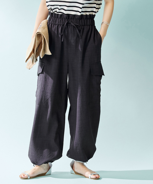 JOURNAL STANDARD(ジャーナルスタンダード)の「【&FUNCTION】リネンライクカーゴパンツ(カーゴパンツ・レディース・ホワイト/ブラウン/チャコールグレー・36/38)」の9枚目の写真