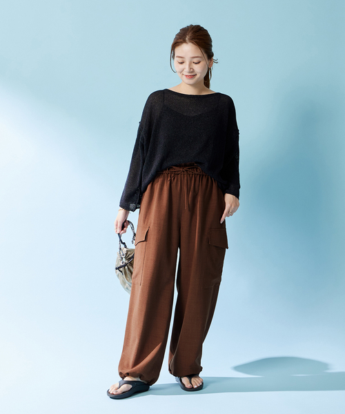 JOURNAL STANDARD(ジャーナルスタンダード)の「【&FUNCTION】リネンライクカーゴパンツ(カーゴパンツ・レディース・ホワイト/ブラウン/チャコールグレー・36/38)」の16枚目の写真
