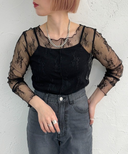 apres jour mignon(アプレジュールミニョン)の「アソートシアーインナー【ZOZOTOWN限定アイテム】(Tシャツ/カットソー・レディース・ブルー/ブラック/ブルー系その他/グリーン系その他/アイボリー・X-LARGE/フリー)」の3枚目の写真