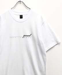 コットン天竺 / メッセージロゴプリント クルーネックTシャツ（半袖）