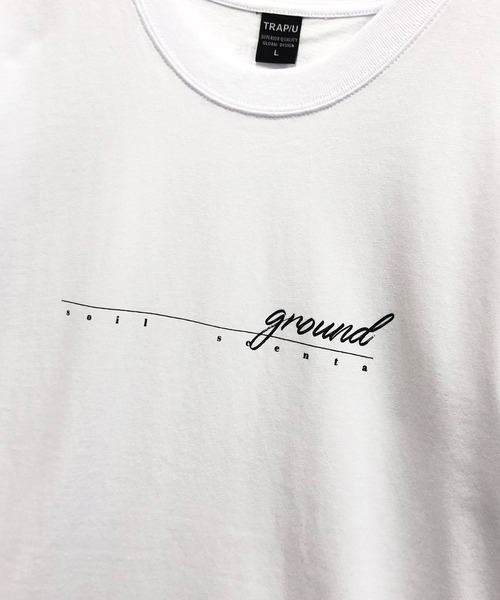 TRAP/U (トラップユー)の「コットン天竺 / メッセージロゴプリント クルーネックTシャツ(半袖)(Tシャツ/カットソー・メンズ・ホワイト/ブラック/オリーブ・M/L)」の13枚目の写真