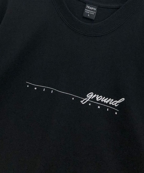 TRAP/U (トラップユー)の「コットン天竺 / メッセージロゴプリント クルーネックTシャツ(半袖)(Tシャツ/カットソー・メンズ・ホワイト/ブラック/オリーブ・M/L)」の6枚目の写真