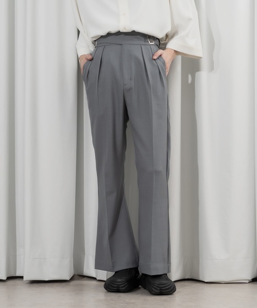 Adoon plain(アドーンプレーン)の「【Adoon plain】グルカフレアパンツ(セットアップ対応)(その他パンツ・メンズ・ブラック/グレー・SMALL/MEDIUM/LARGE)」の1枚目の写真