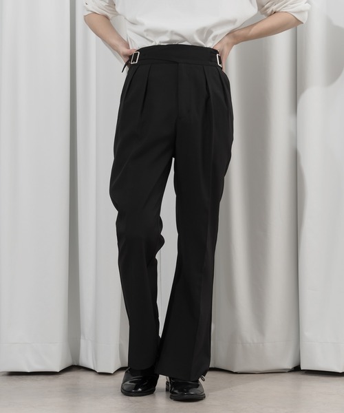 Adoon plain(アドーンプレーン)の「【Adoon plain】グルカフレアパンツ(セットアップ対応)(その他パンツ・メンズ・ブラック/グレー・SMALL/MEDIUM/LARGE)」の7枚目の写真