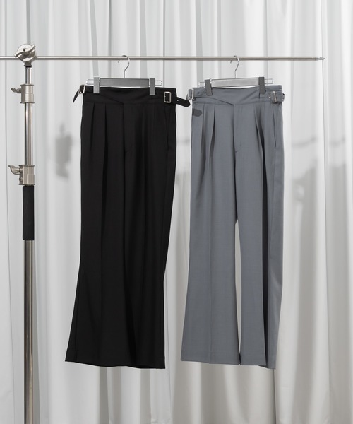 Adoon plain(アドーンプレーン)の「【Adoon plain】グルカフレアパンツ(セットアップ対応)(その他パンツ・メンズ・ブラック/グレー・SMALL/MEDIUM/LARGE)」の18枚目の写真