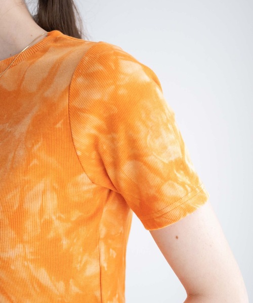 WEGO（ウィゴー）の「WEGO/タイダイリブT（Tシャツ/カットソー・レディース・ブラック/パープル/オレンジ・FREE）」の8枚目の写真
