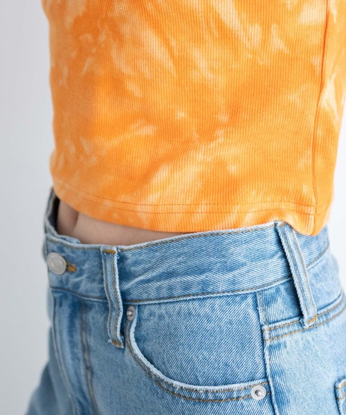 WEGO（ウィゴー）の「WEGO/タイダイリブT（Tシャツ/カットソー・レディース・ブラック/パープル/オレンジ・FREE）」の9枚目の写真