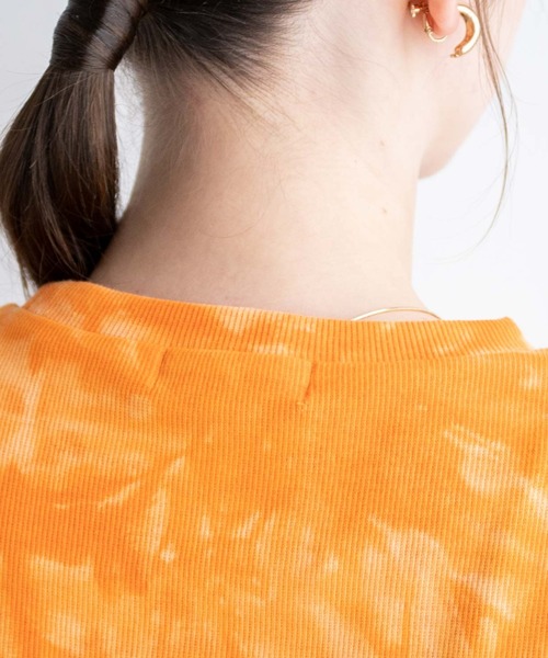WEGO（ウィゴー）の「WEGO/タイダイリブT（Tシャツ/カットソー・レディース・ブラック/パープル/オレンジ・FREE）」の10枚目の写真