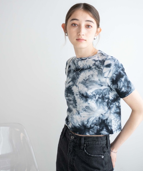 WEGO（ウィゴー）の「WEGO/タイダイリブT（Tシャツ/カットソー・レディース・ブラック/パープル/オレンジ・FREE）」の11枚目の写真